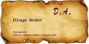 Dinya Andor névjegykártya